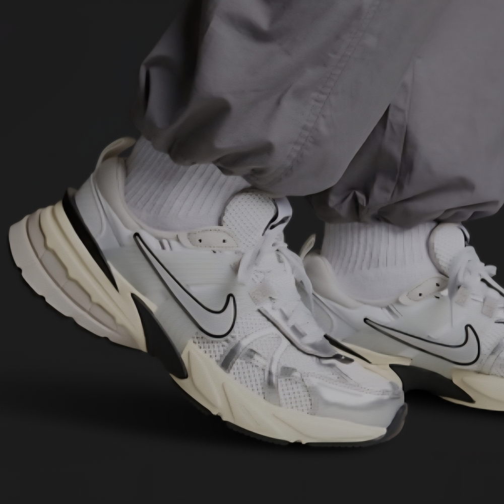 Nike V2K WOMENS 6.5 White and Gray Sneakers - Picture 2 of 11